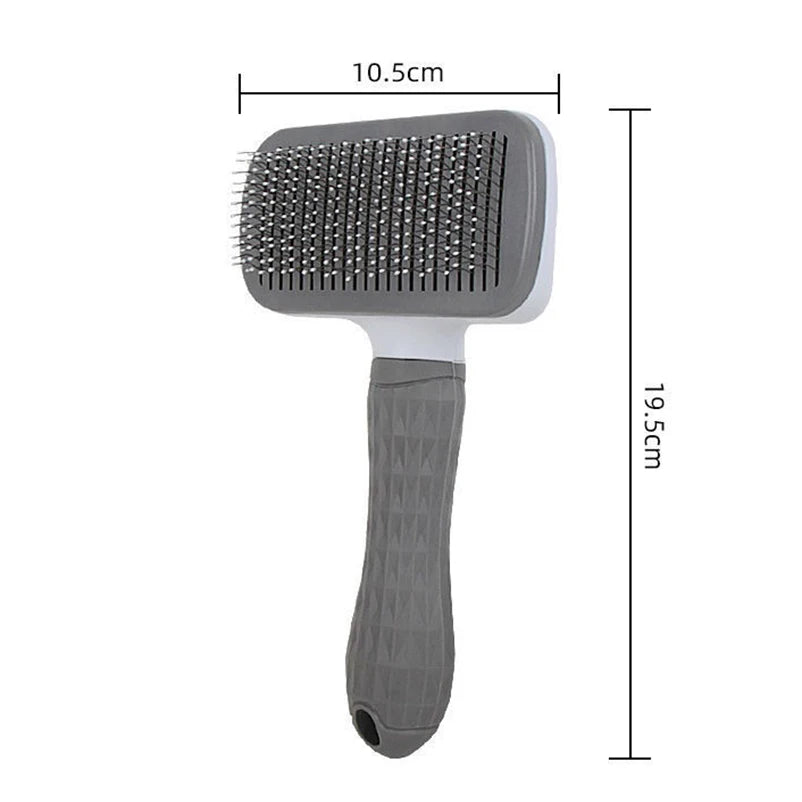 Self-cleaning slicker brush size