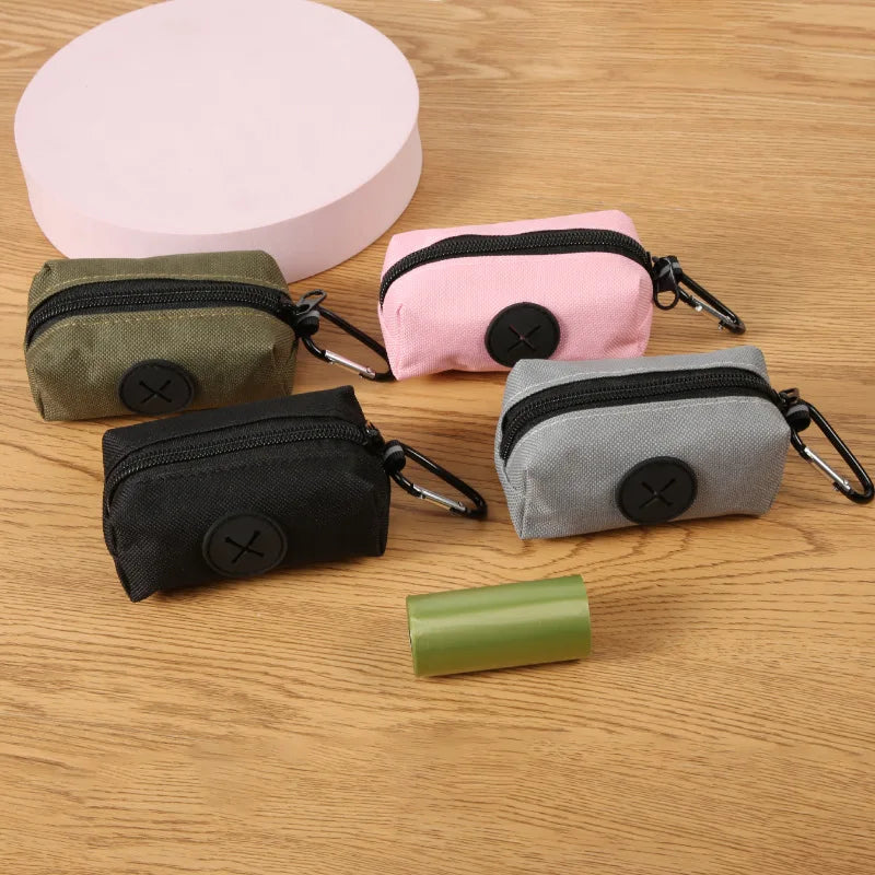 Canvas poop bag holder