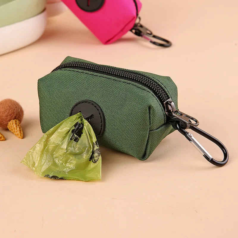 Canvas poop bag holder