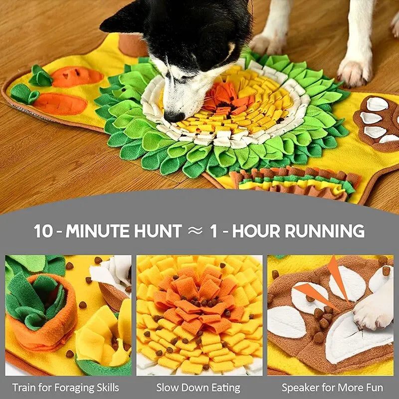 Snuffle mat foraging puzzle for dogs