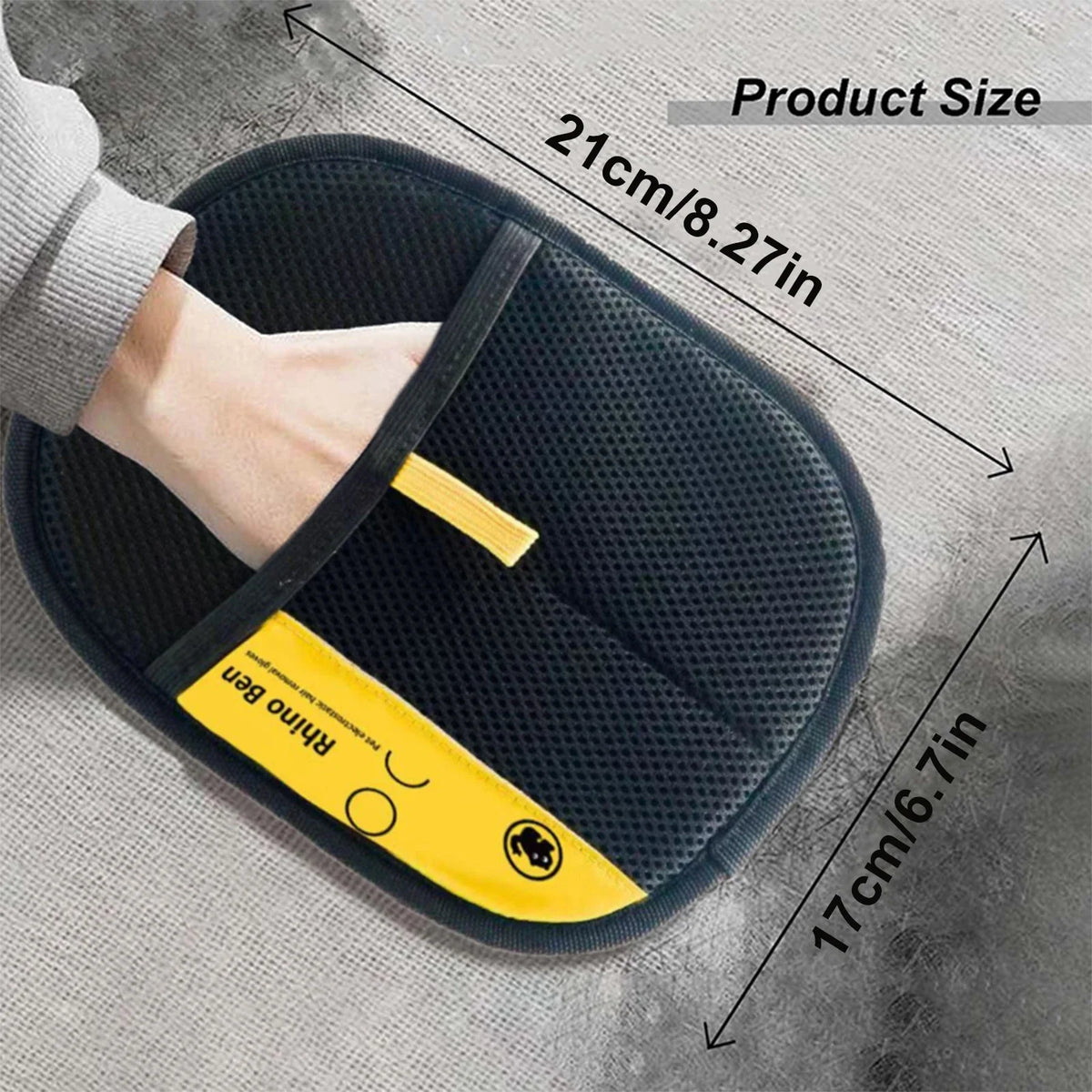 Pet hair removal glove size