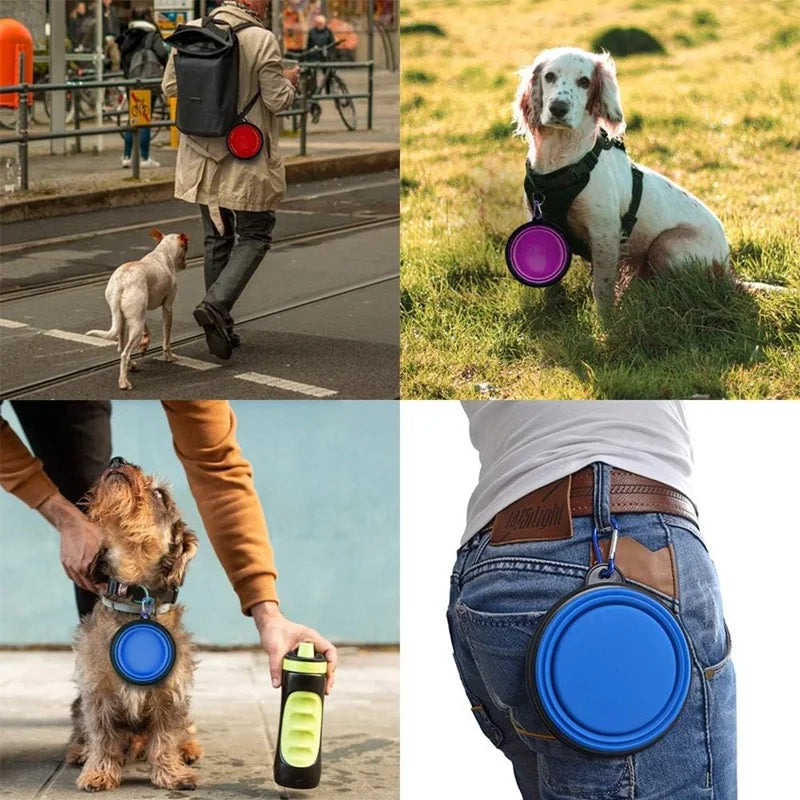 Collapsible silicone travel bowl