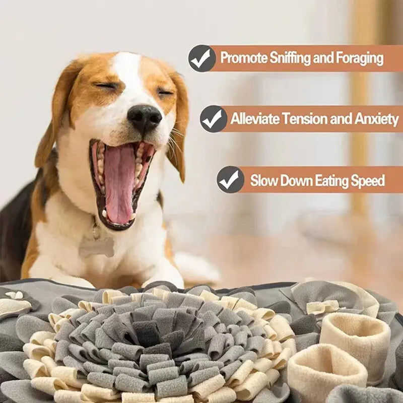 Snuffle mat foraging puzzle for dogs