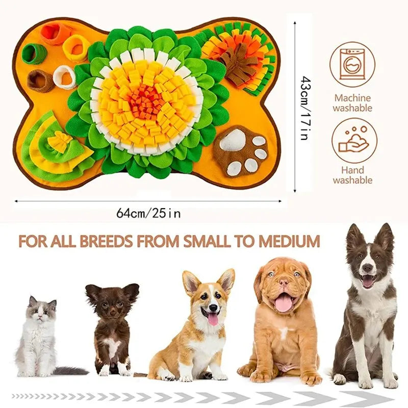Snuffle mat foraging puzzle for dogs
