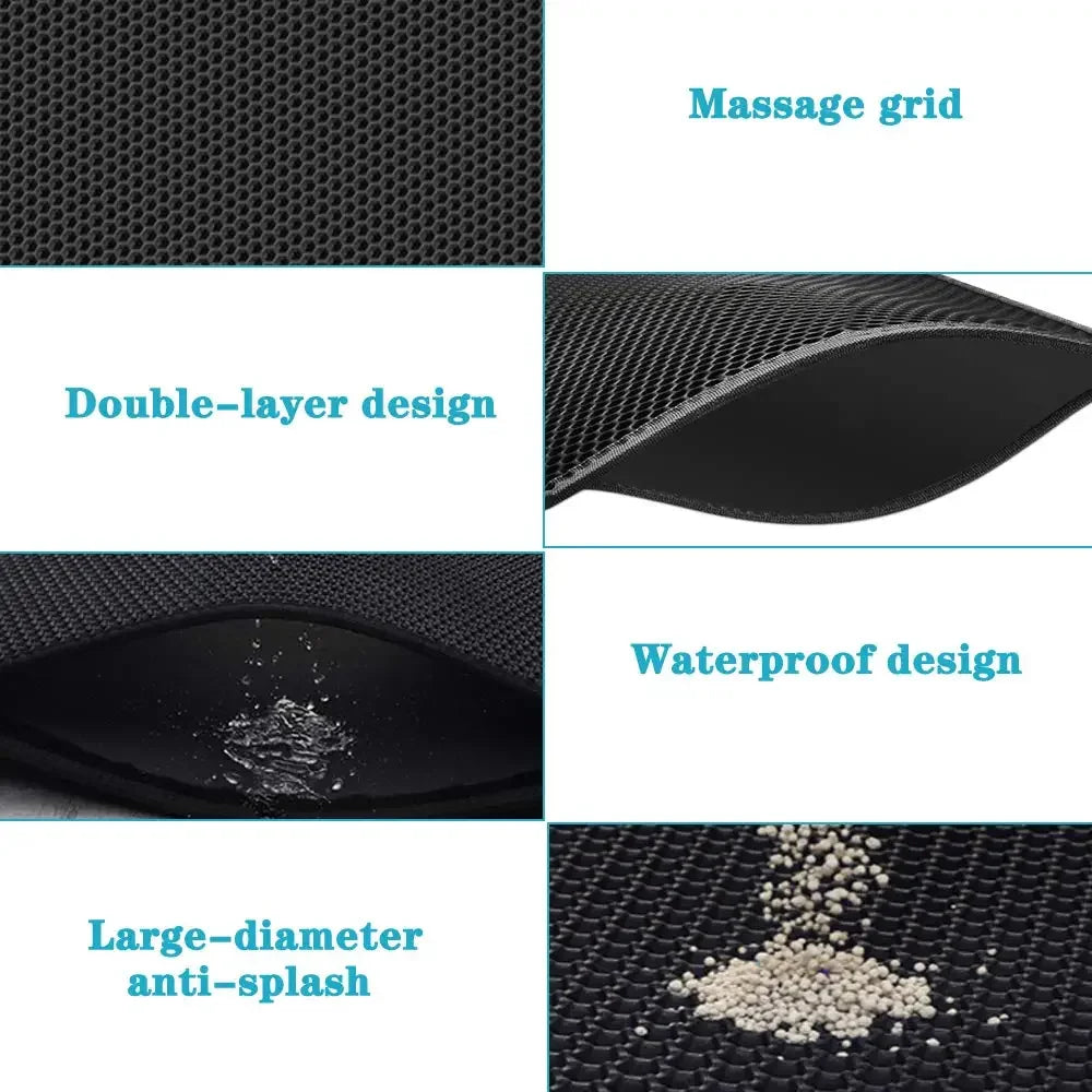 Cat litter mat layers
