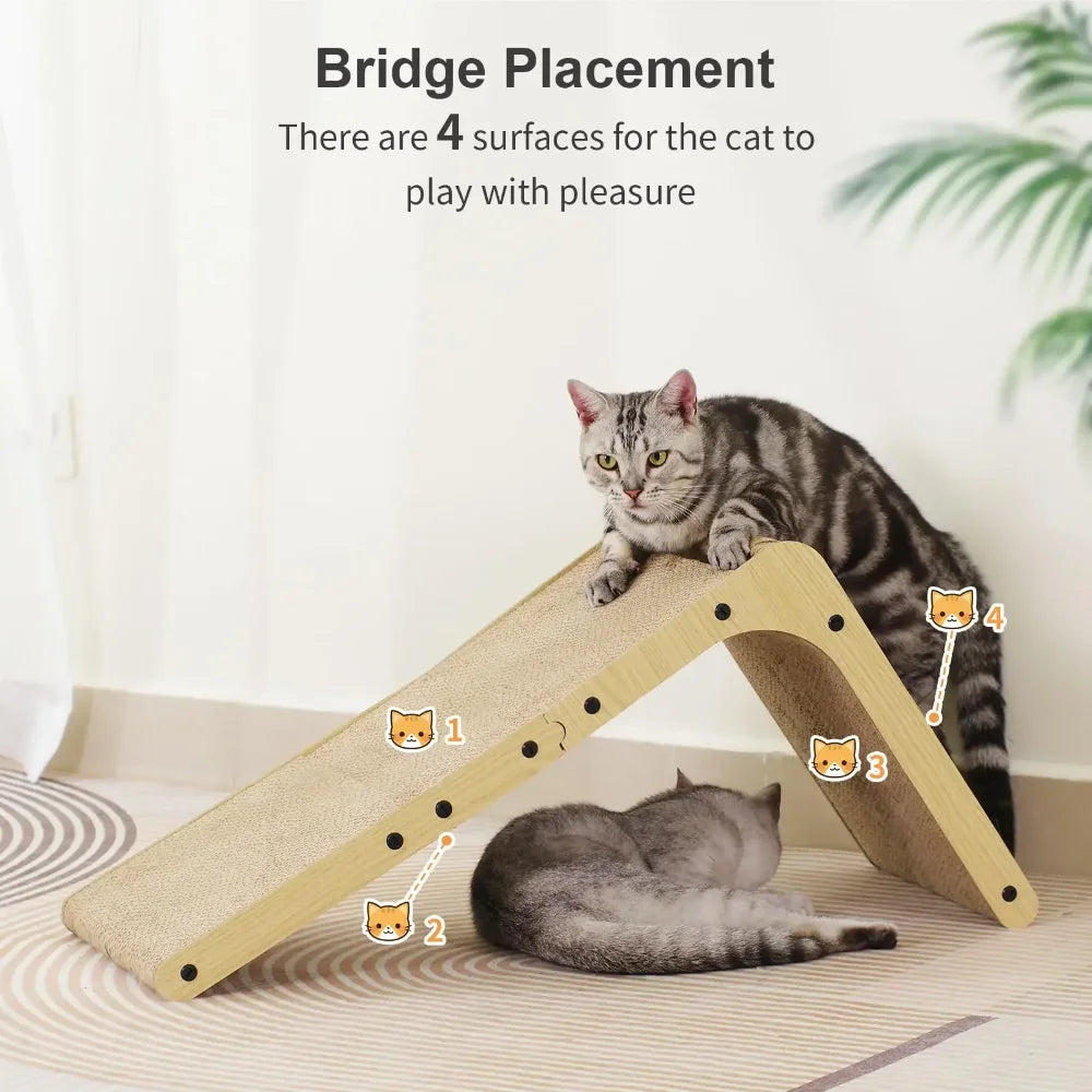 L-shaped cardboard cat scratcher