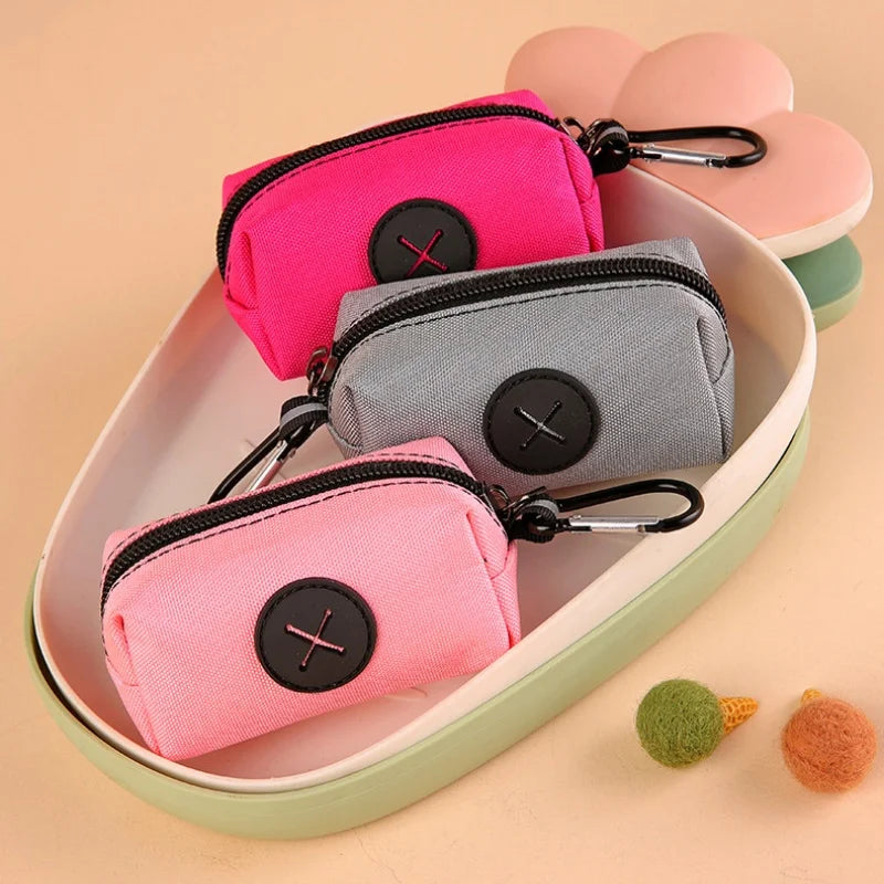 Canvas poop bag holder