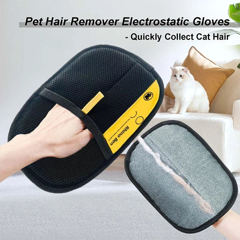 Pet hair removal glove