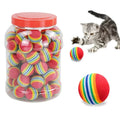 Rainbow cat play balls
