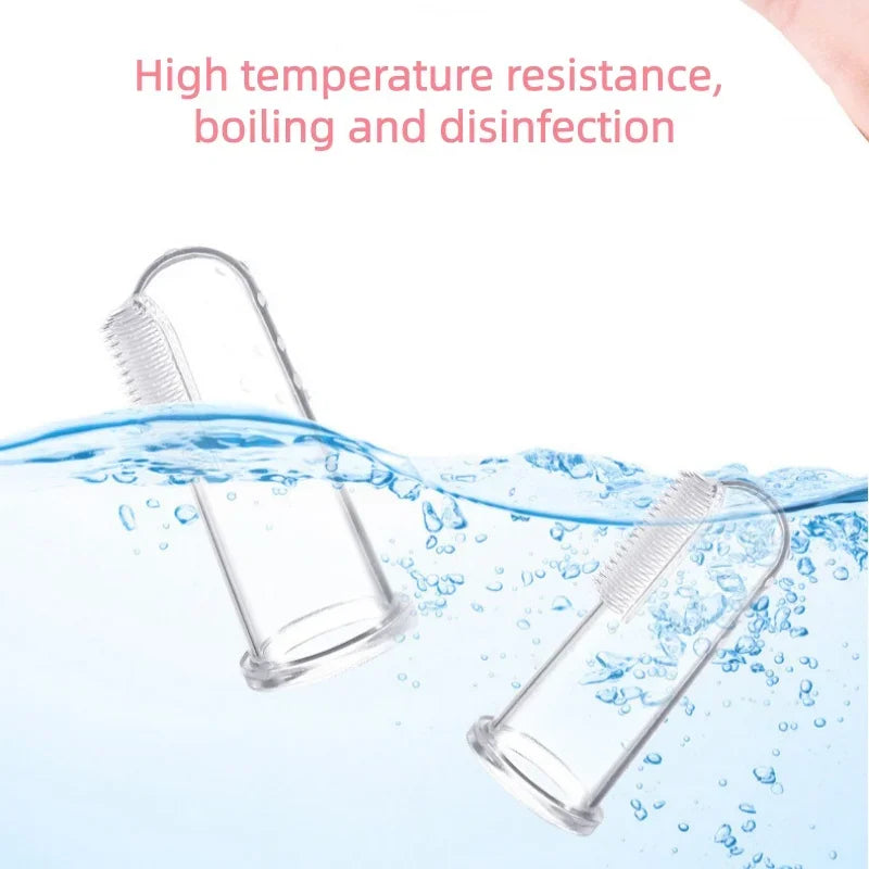 Silicone finger toothbrush for dogs and cats