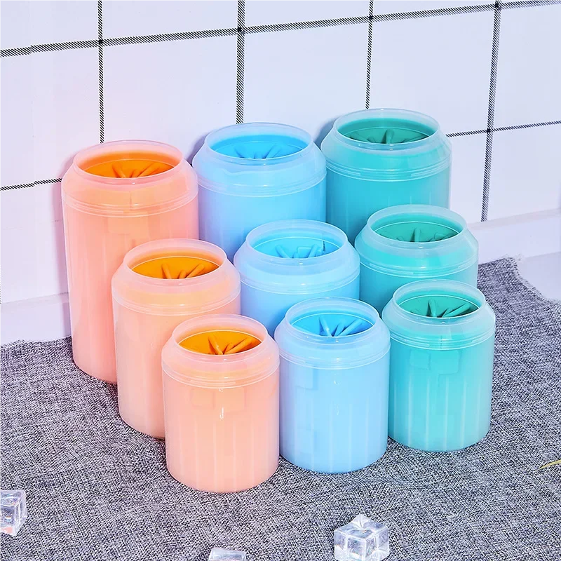 Dog paw cleaner cup colors