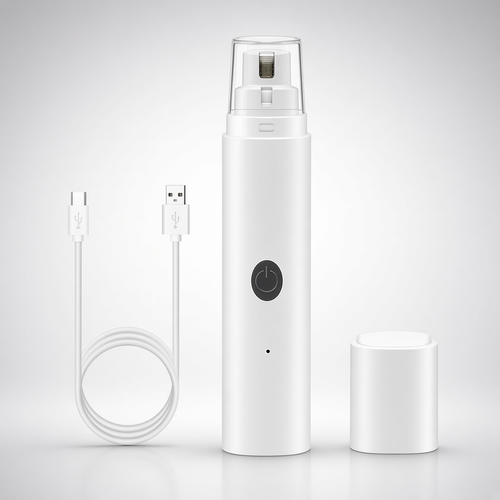 Electric Pet Nail Grinder — Quiet with LED Light & Safety Guard